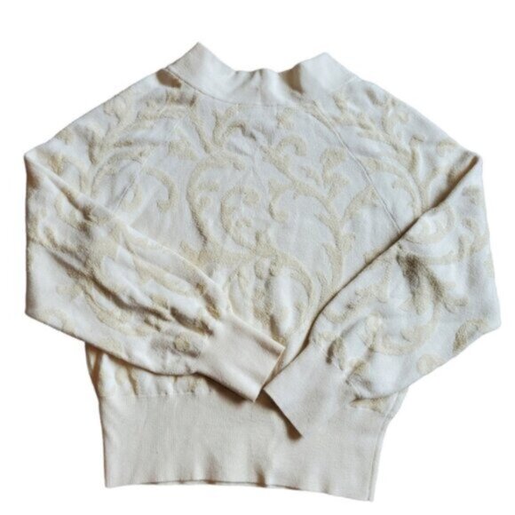 Anthropologie Cream Knit Sweater Size XS - Picture 2 of 9